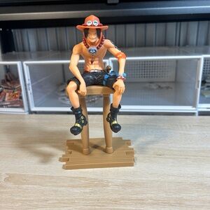 Ace one piece Orange Hat Anime Figure